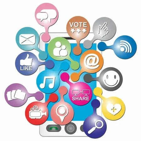 Internet móvil social media