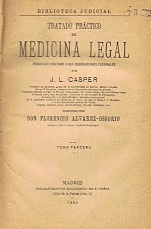 Publicación del Tratado Práctico de Medicina Legal Tomo II
