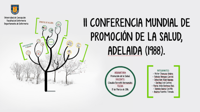 SEGUNDA CONFERENCIA INTERNACIONAL DE PROMOCIÓN DE SALUD “POLÍTICAS A FAVOR DE LA SALUD”