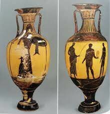 Gracias a las pinturas de vasijas como los vasos de Onésimo, que  datan del 490 a. C