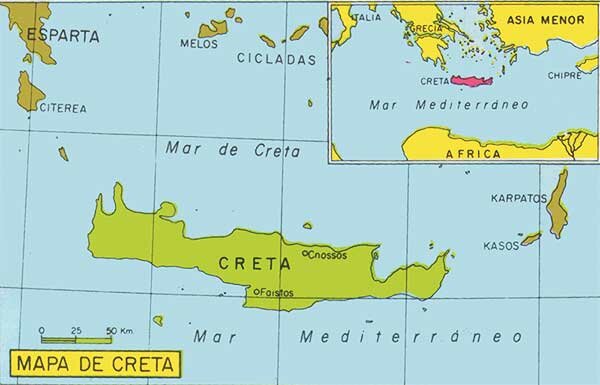 Grecia: Se desarrolla la civilización minoica en la isla de Creta