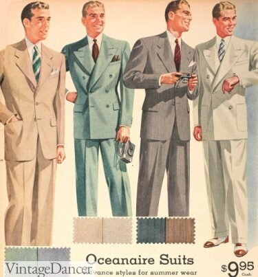 Mens fashion in the 1940’s-1950’s