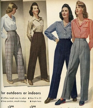 Women’s fashion in the 1940’s-1950’s