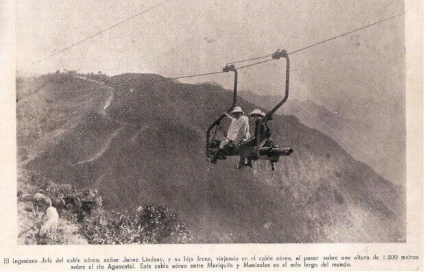 Cable aéreo y primeros autos