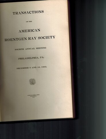 Se funda la American Roetgen Society