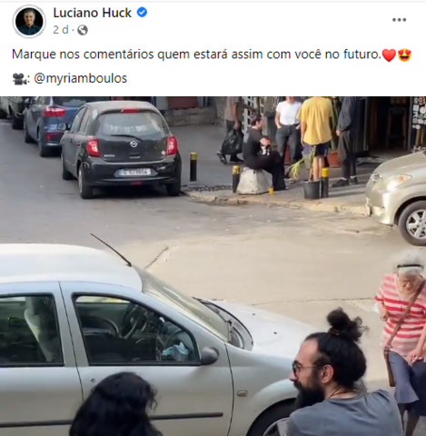 Facebook: Luciano Huck posta vídeo emocionante de casal idoso