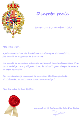 Dissolution du Parlement