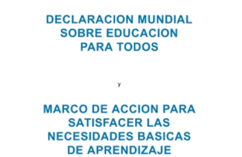 Conferencia Mundial sobre Educación para Todos.