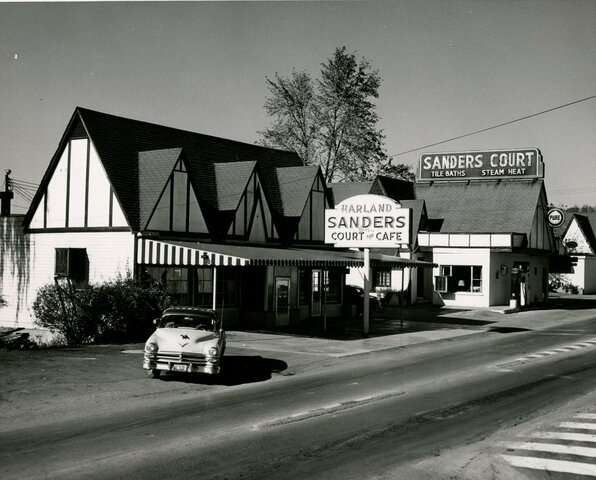 In 1937, he expands his restaurant to 142 seats and purchases a motel across the street, naming it Sanders Court & Café.