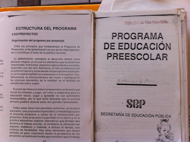 El sistema de educación era texto escrito