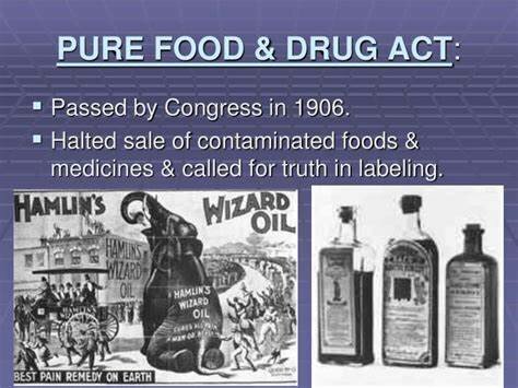 1906 Pure Food and Drug Act