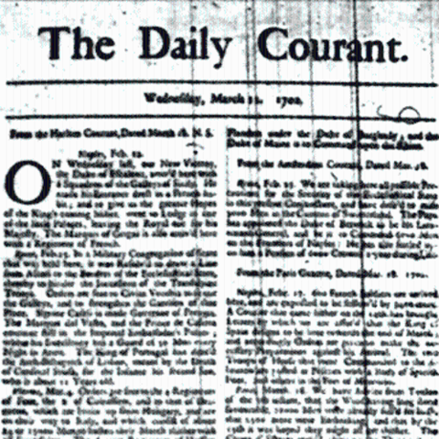 NACE EL PRIMER PERIODICO  DIARIO