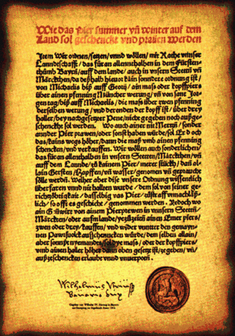 *Milestone* German purity law