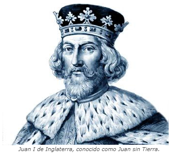 Juan I hijo del rey Enrique II a finales de su reinado aprueba la Carta Magna