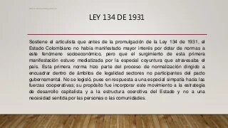 Primera Ley cooperativa colombiana