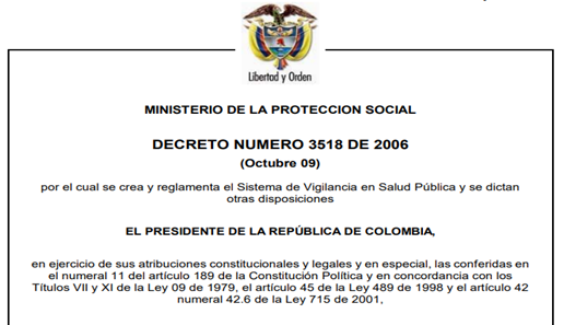 DECRETO 3518 DE 2006