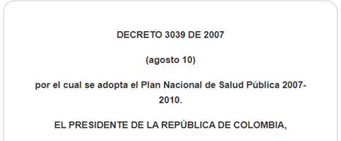 DECRETO 3039 DE 2007
