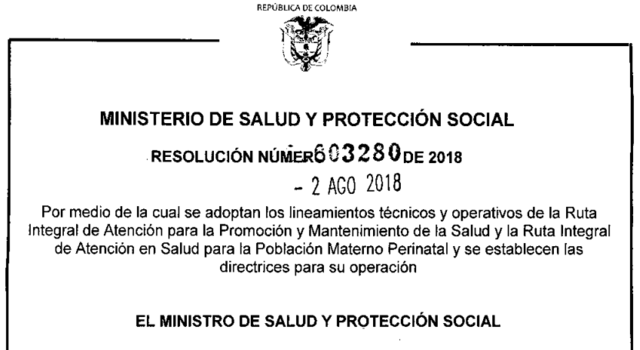 RESOLUCIÓN 3280 DE 2018
