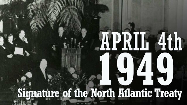 Firma del tratado de Washington.