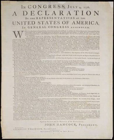 La declaración de independencia