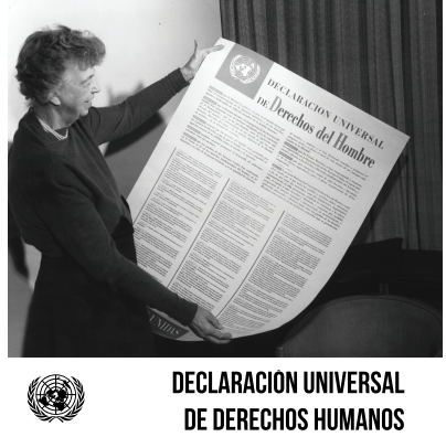 El comité liderado con Eleonor Roosevelt con representantes de cada país finalmente se pone de acuerdo y se proclama oficialmente "la declaracion universal de los derechos humanos".