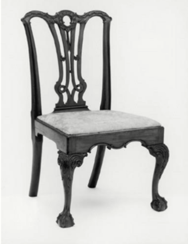 Silla Chippendale con pata delantera cabriolé