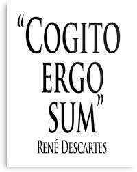 Descartes: pienso, luego existo.