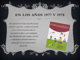 Currículo De La Educación Preescolar.