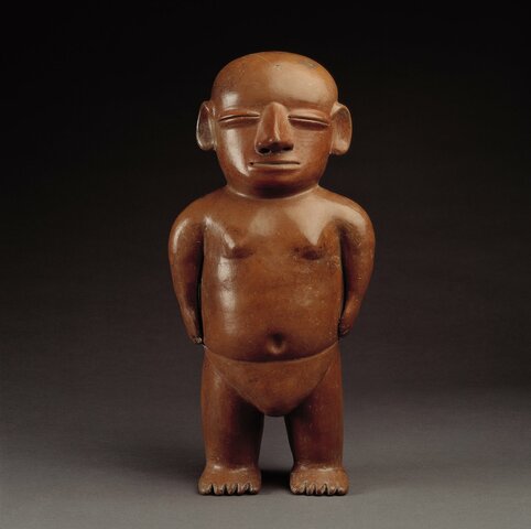 cántaro escultórico de cerámica virú - Perú