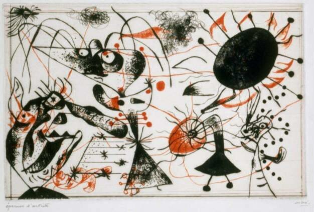 Juan Miró, Serie en negro y rojo