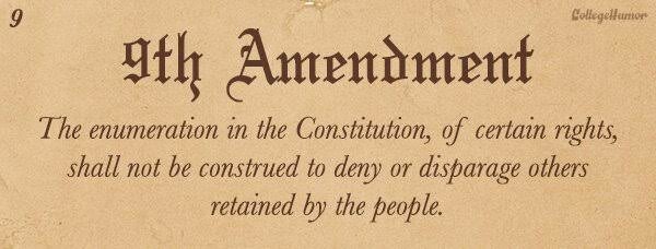 9th Amendment was ratified