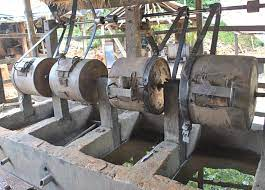 Molinos de pisones y de arrastre para la minería