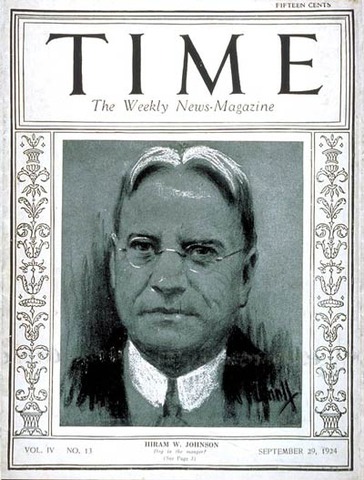 Senator Hiram W Johnson