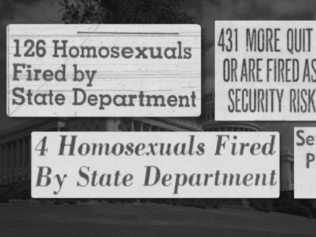The Lavender Scare : President Dwight D. Eisenhower bans homosexuals from working for the federal government