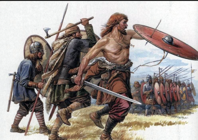 The Roman Empire  collapses in the region