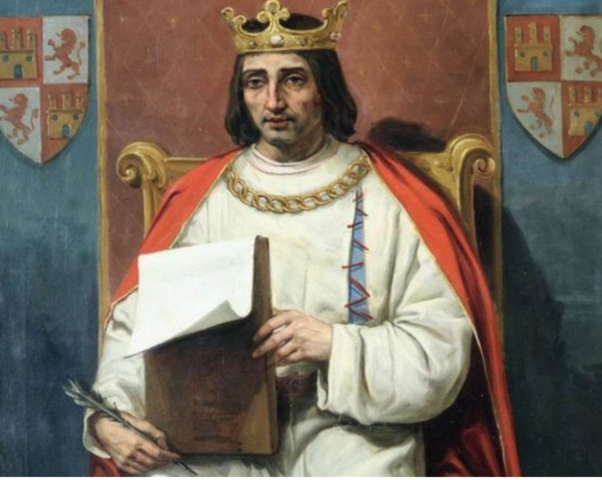 King Alfonso X adopts Castellano as the oficial dialect of the Spanish language
