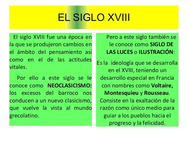 SIGLO XVIII
