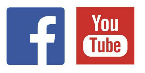 Facebook and YouTube