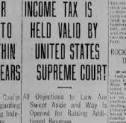 The 16th Amendment is Passed