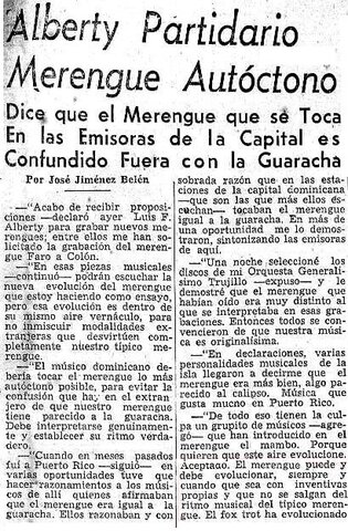 Luis Alberti defiende El Merengue