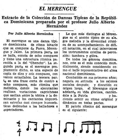 Maestro Julio Alberto Hernández describe el merengue.