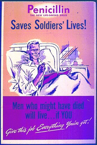 Producción a gran escala de penicilina por fermentación