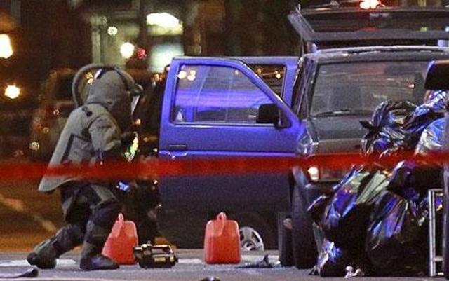 New York City: a car bomb is discovered in Times Square, New York City after smoke is seen coming from a vehicle. The bomb was ignited, but failed to detonate and was disarmed before it could cause any harm. Times Square was evacuated as a safety precauti