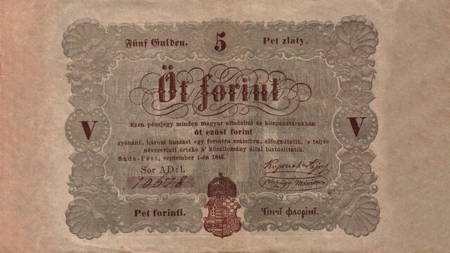 Az első magyar kiadású bankjegyek