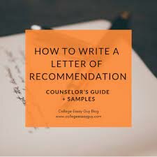 Writing a Recommendation Letter