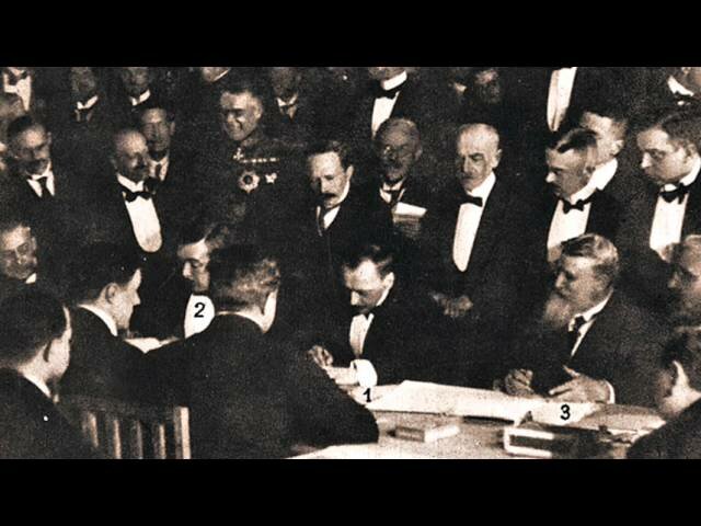 Russia signs the Treaty of Brest-Litovsk with Germany