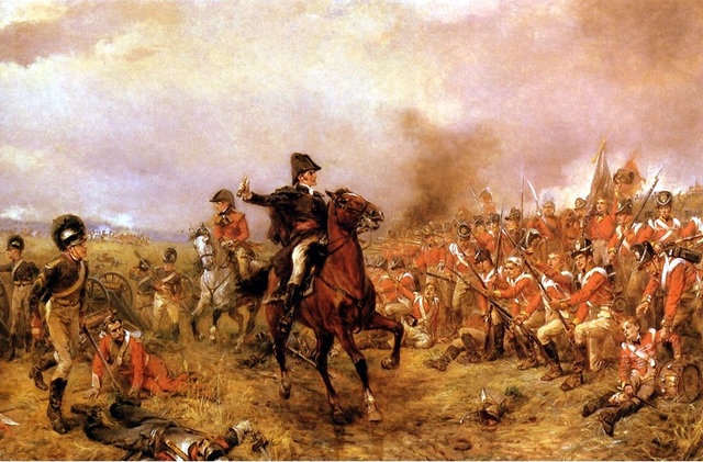 Napoleon lider sit endelige nederlag ved waterloo i Belgien