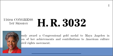 Maya Angelou Congressional Gold Medal Act Introduced