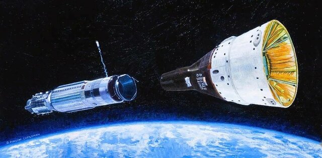 Первая ручная стыковка космических аппаратов