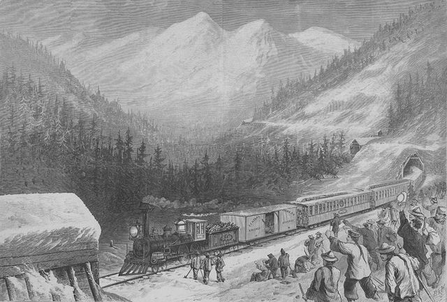 First Transcontinental railroad was complete.